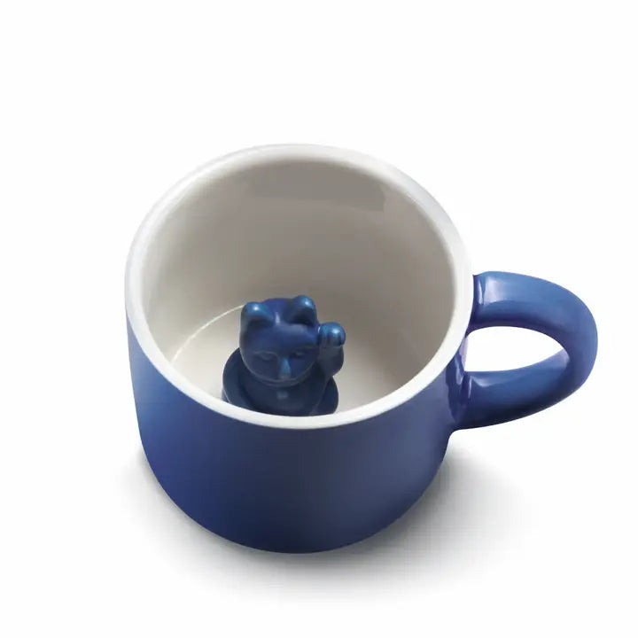 Lucky Cat Mug - Dark Blue-New Arrivals 2025-Little Fish Co.