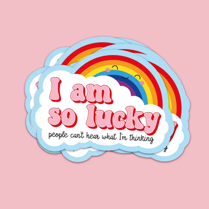 Sticker I am so lucky rainbow-New Arrivals 2025-Little Fish Co.