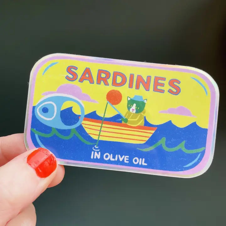 Sardine Tin sticker-Top 30 Stationary-Little Fish Co.