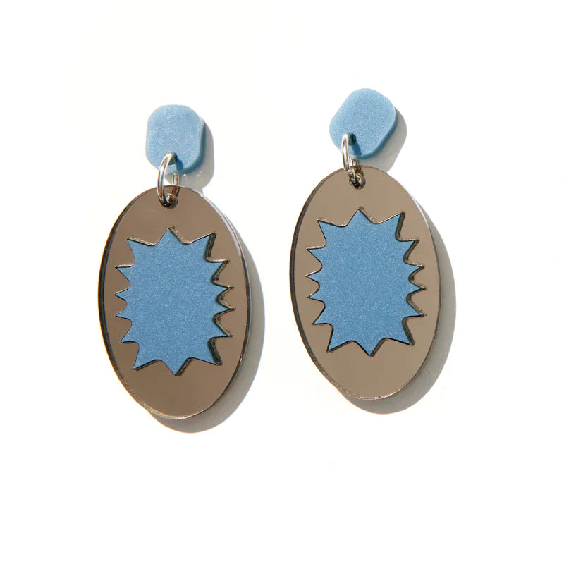 Penny Earrings Blue-Apparel & Accessories-Little Fish Co.