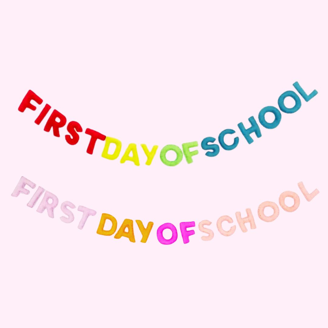 First day of school felt garland - Pinks-Fun-Little Fish Co.