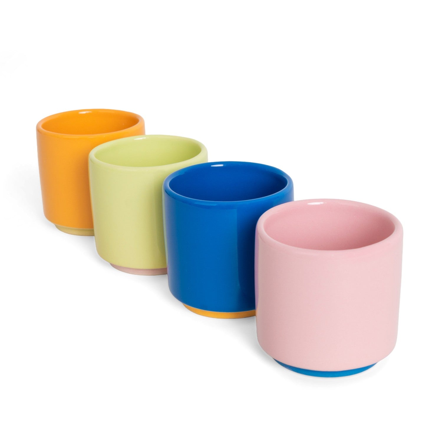 Set of 4 Espresso/Macchiato Cups Multicolour