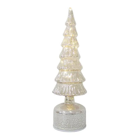 Shiny Silver LED tree 32cm