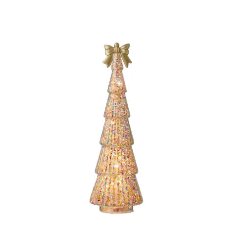 Whimsy Bow Tree/LED Glass 32cm