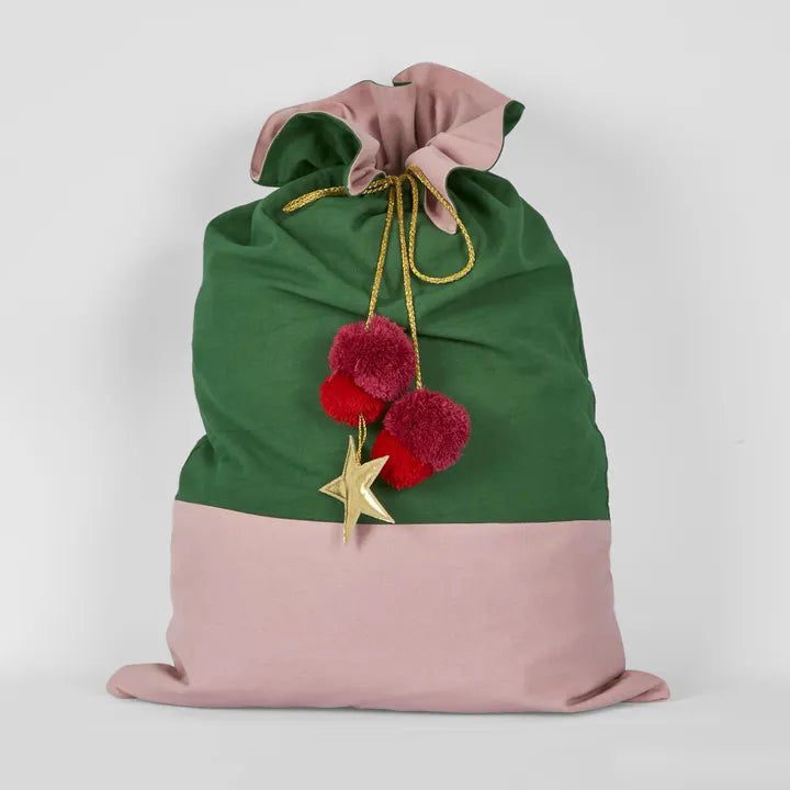 Green and Pink reversable sack-Little Fish Co.