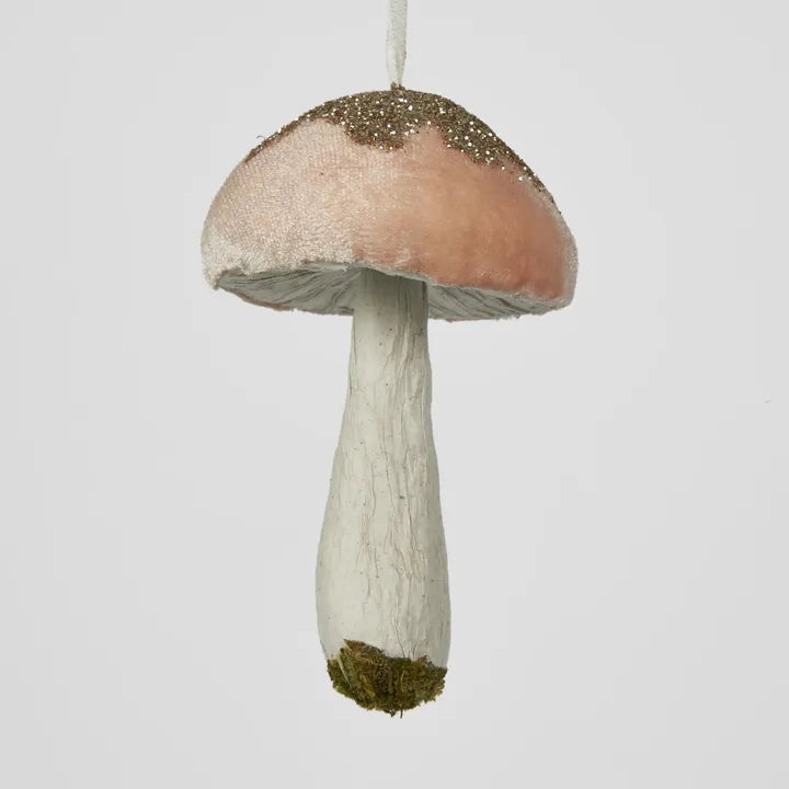 Little Hanging Mushroom Ornament Pink-Little Fish Co.