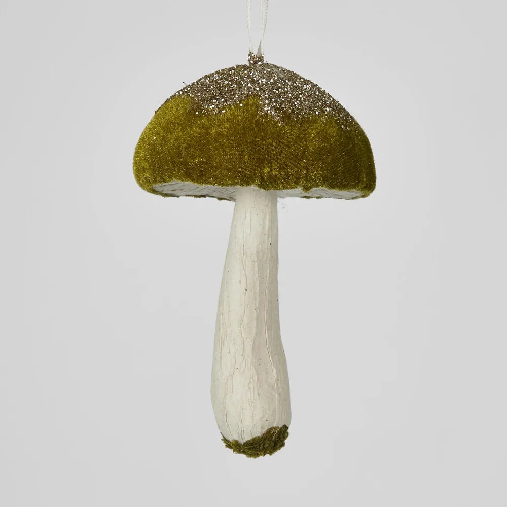 Little Hanging Mushroom Ornament Green-Little Fish Co.