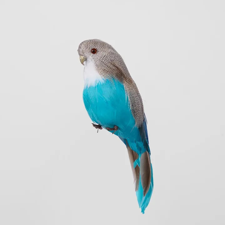 Glitter Beak Budgie Blue-Top 30 Christmas-Little Fish Co.