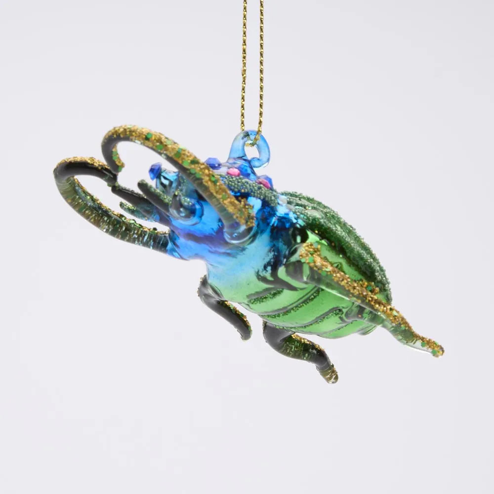 Majestic Emerald Saphire Beetle Decoration-Top 30 Christmas-Little Fish Co.