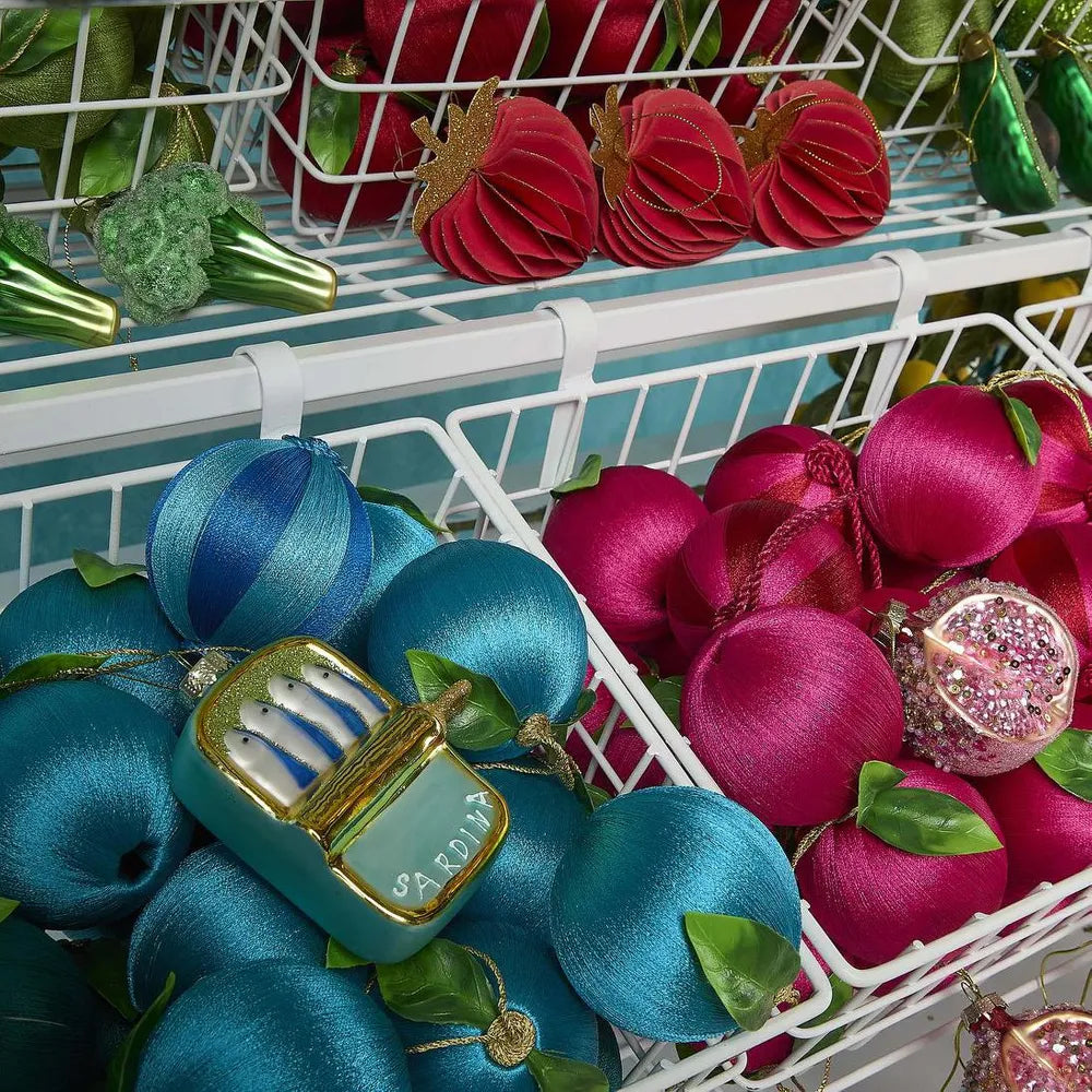 Silk Fruit Bauble- Red- Ships October-Top 30 Christmas-Little Fish Co.