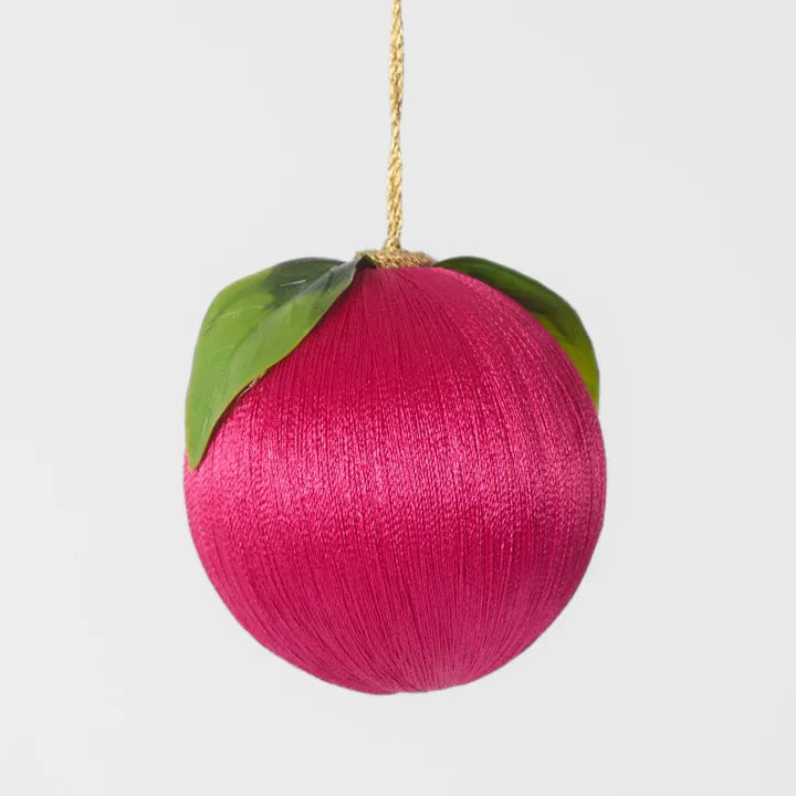 Silk Fruit Bauble- Pink- Ships October-Top 30 Christmas-Little Fish Co.