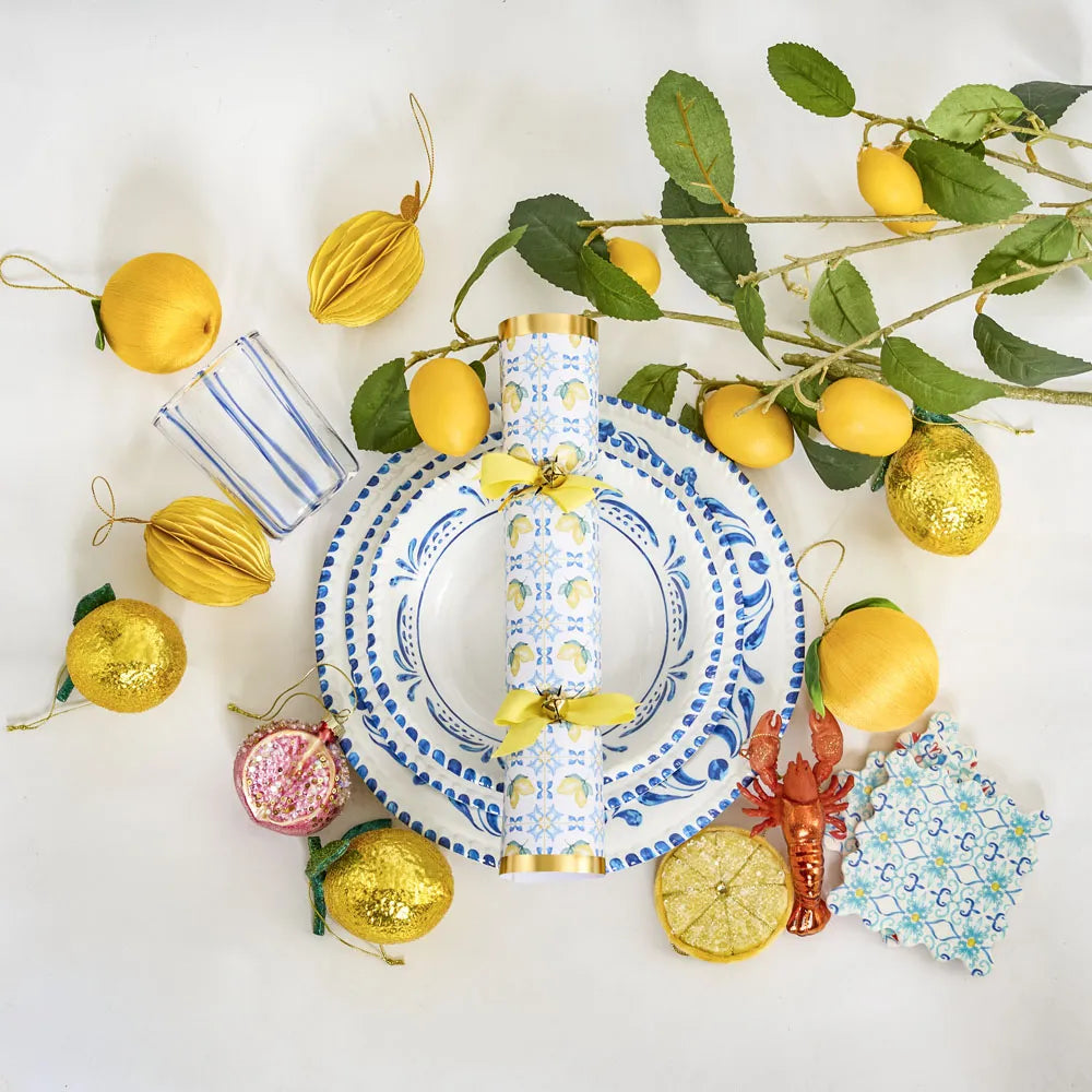 Silk Fruit Bauble- Yellow- Ships October-Top 30 Christmas-Little Fish Co.