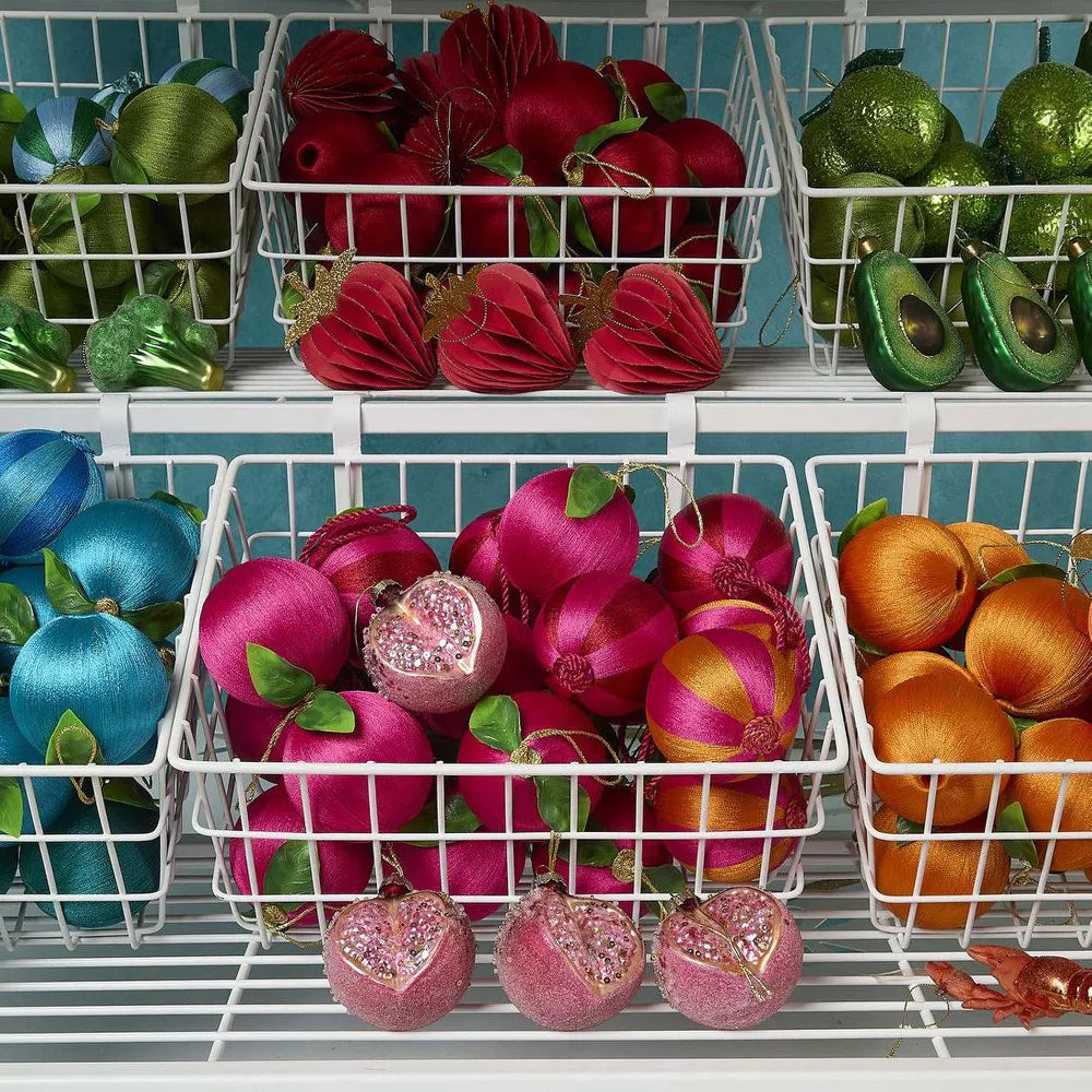 Silk Fruit Bauble- Red- Ships October-Top 30 Christmas-Little Fish Co.