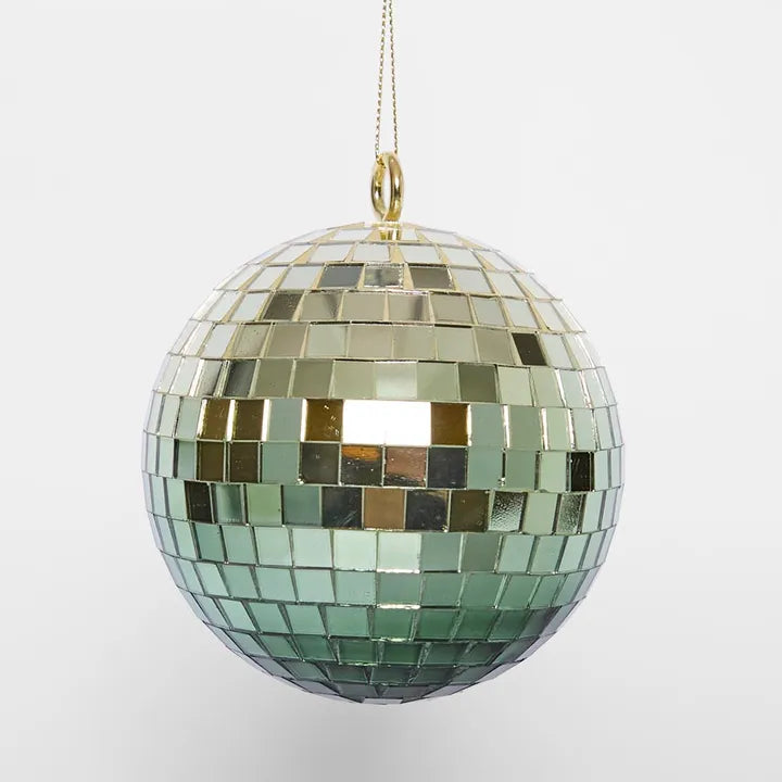 Disco Ball Hanging Small Green-Top 30 Christmas-Little Fish Co.