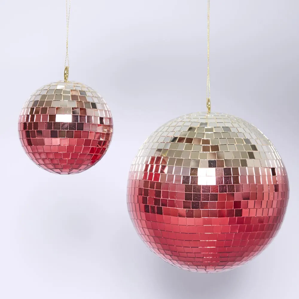 Disco Ball Hanging Small Fuchsia-Top 30 Christmas-Little Fish Co.