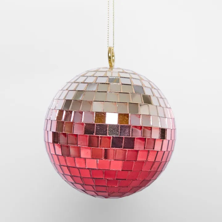 Disco Ball Hanging Small Fuchsia-Top 30 Christmas-Little Fish Co.