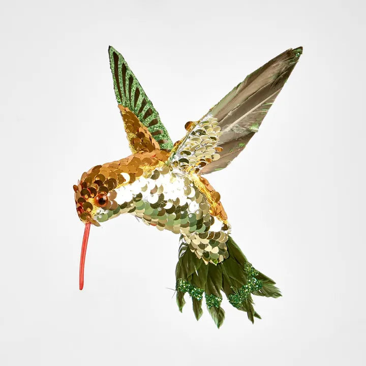 Hule Sequin Hummingbird Tree Decoration-Top 30 Christmas-Little Fish Co.