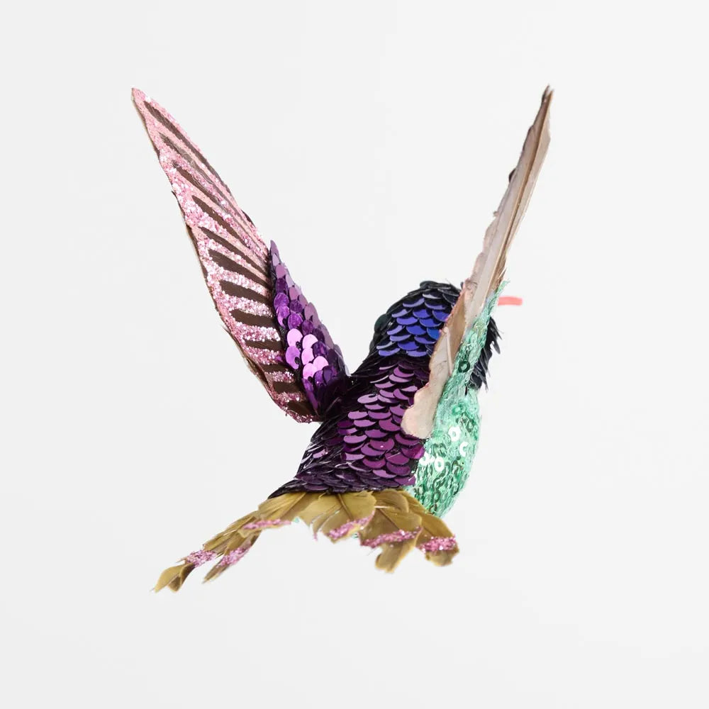 Chassi Sequin Hummingbird Tree Decoration-Top 30 Christmas-Little Fish Co.