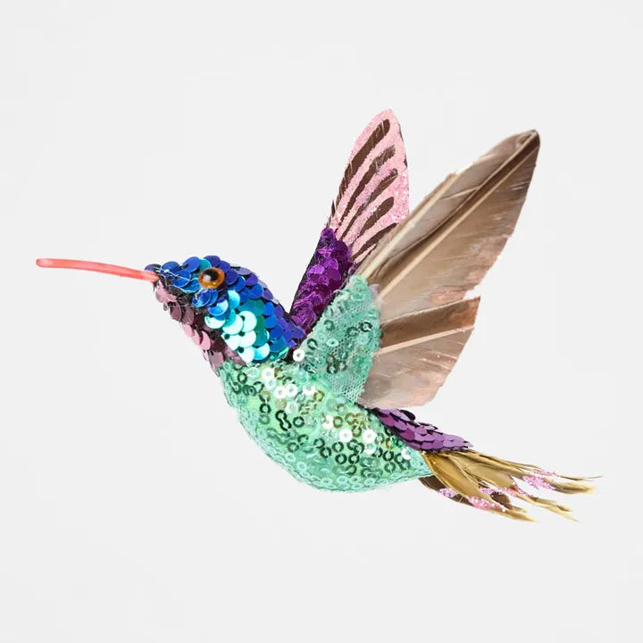 Chassi Sequin Hummingbird Tree Decoration-Top 30 Christmas-Little Fish Co.