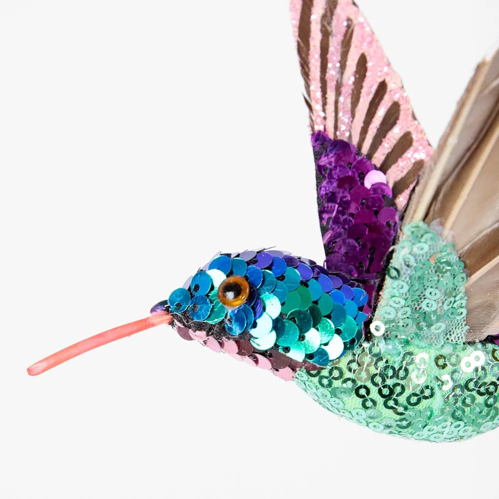 Chassi Sequin Hummingbird Tree Decoration-Top 30 Christmas-Little Fish Co.
