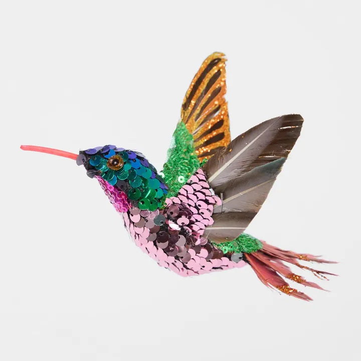 Amore Sequin Hummingbird Tree Decoration-Top 30 Christmas-Little Fish Co.