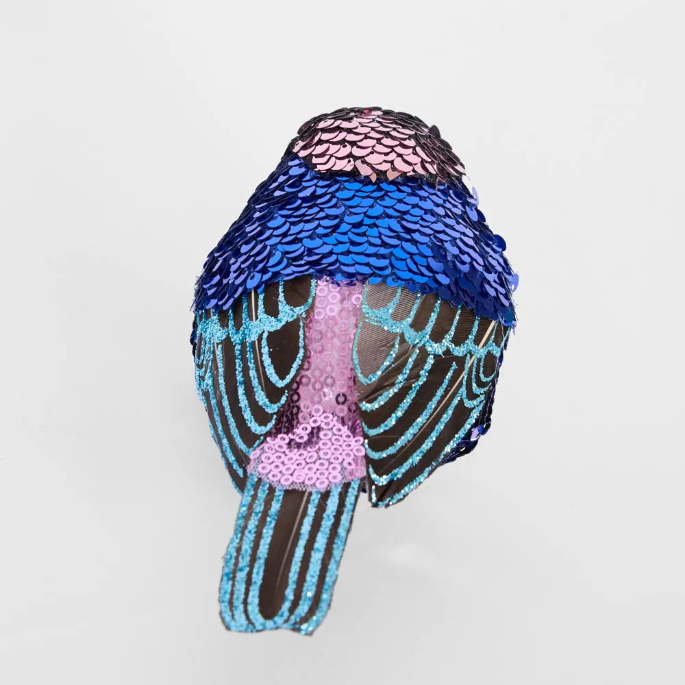 Jasper Clip on Sequin Bird Blue-Top 30 Christmas-Little Fish Co.