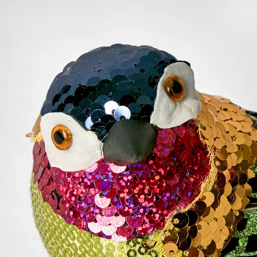 Jasper Clip on Sequin Bird Gold-Top 30 Christmas-Little Fish Co.