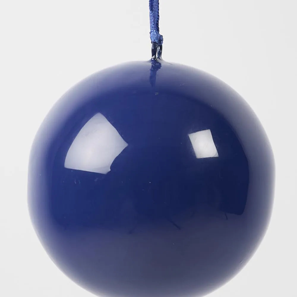 Glossy Iron Bauble Small Drk Blue