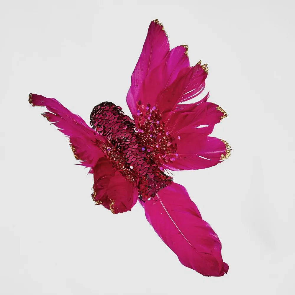 Salsan Sequin Hanging Hummingbird - Magenta-Top 30 Christmas-Little Fish Co.