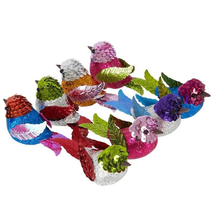 Foiled Sweetie Birds Bright Assorted - Box of 8-Top 30 Christmas-Little Fish Co.