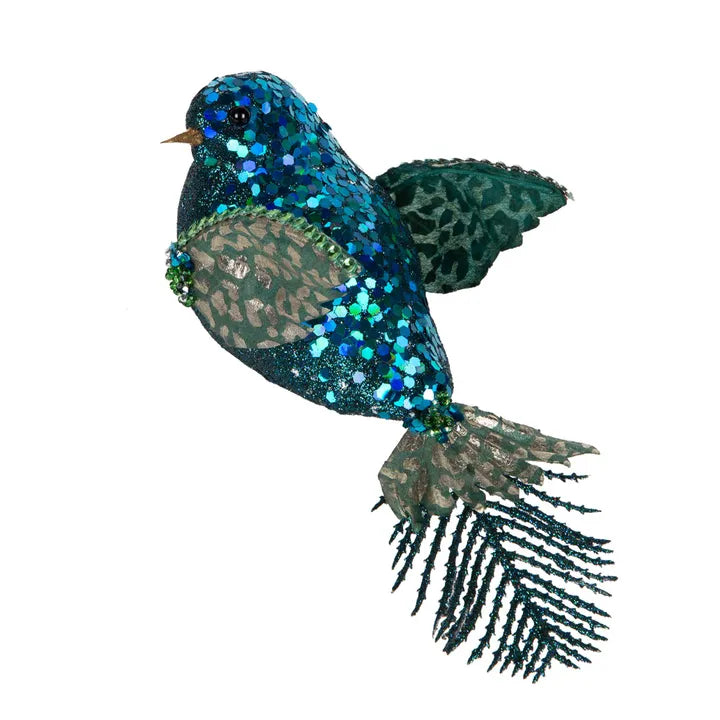 Leo Clip on Bird Green-Top 30 Christmas-Little Fish Co.