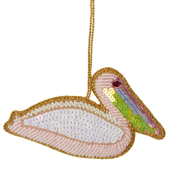 Pelican sequin tree decoration-Little Fish Co.