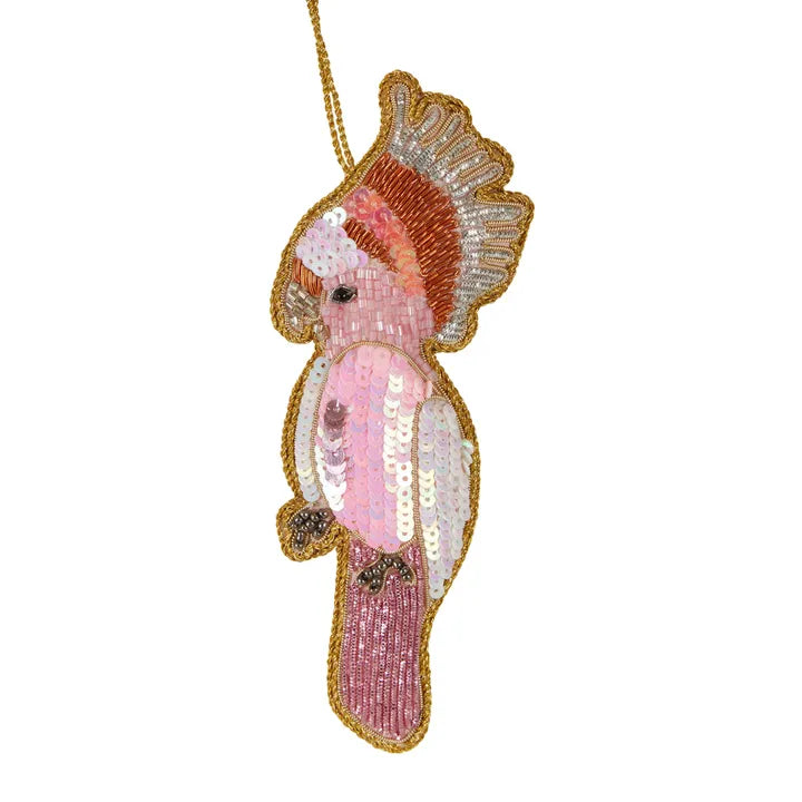 Galah sequin tree decoration-Little Fish Co.