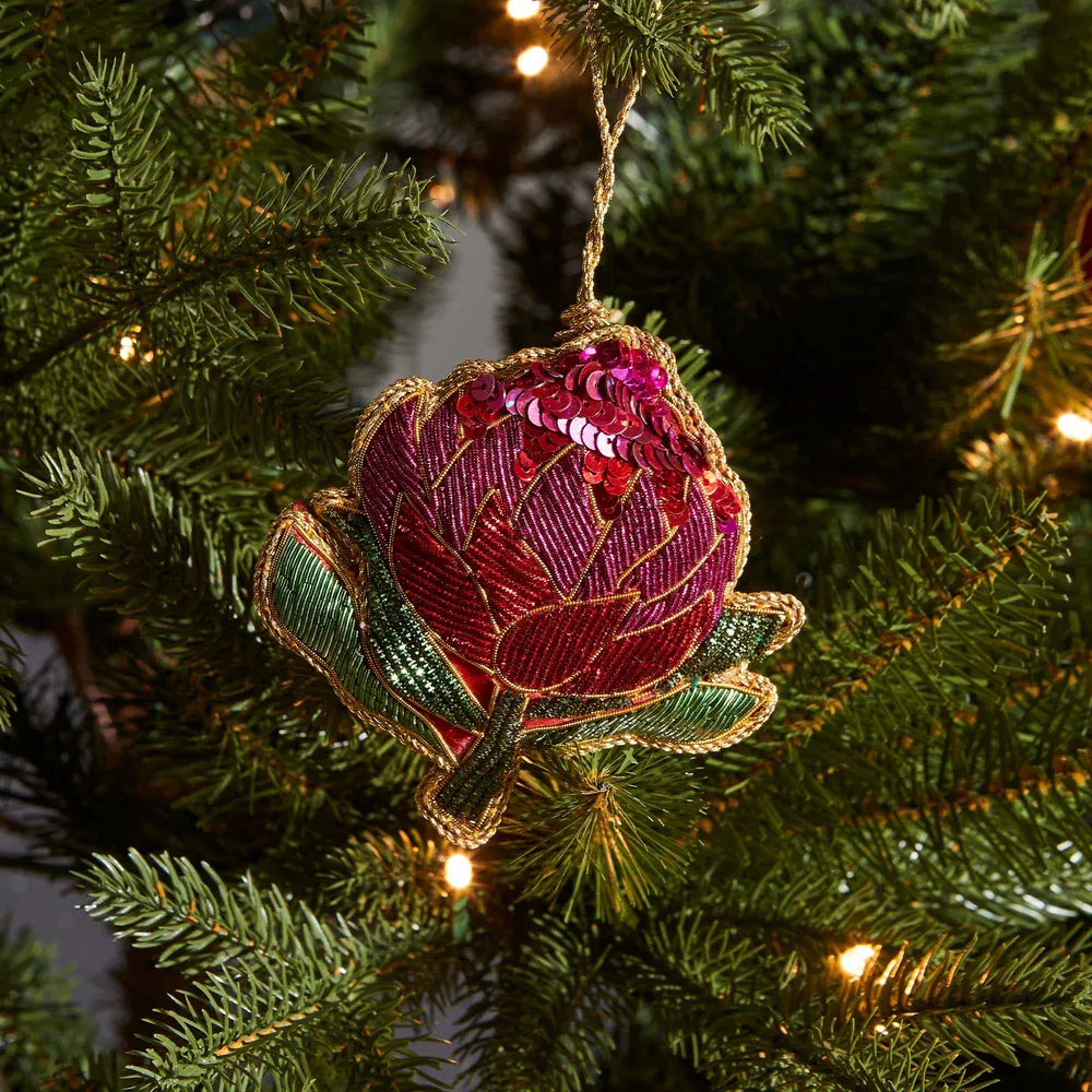 Waratah sequin tree decoration-Little Fish Co.