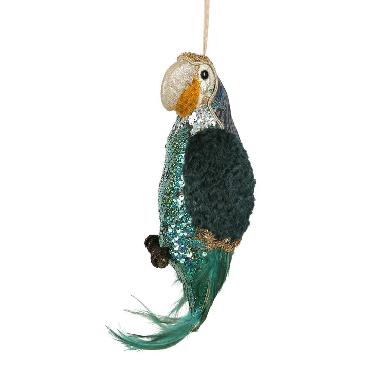 Azzo Hanging Parrot - Peacock Blue-Little Fish Co.