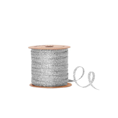 Lumi Ribbon Silver 20m x 3mm-Top 30 Christmas-Little Fish Co.