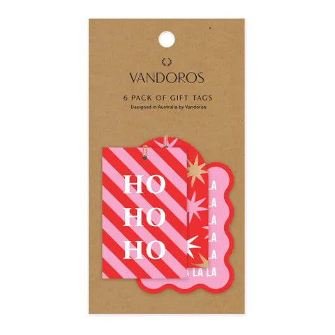 Nova Bright Pink/Poppy Red Gift Tag-Fun-Little Fish Co.