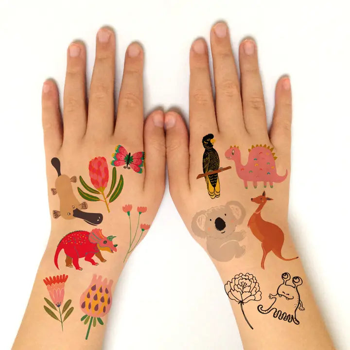 Rainbow unicorn temporary tattoo-Little Fish Co.