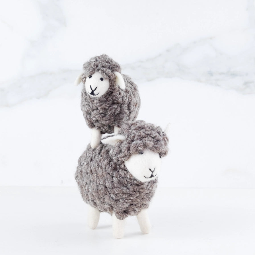 Large Felt Wool Brown sheep-Little Fish Co.