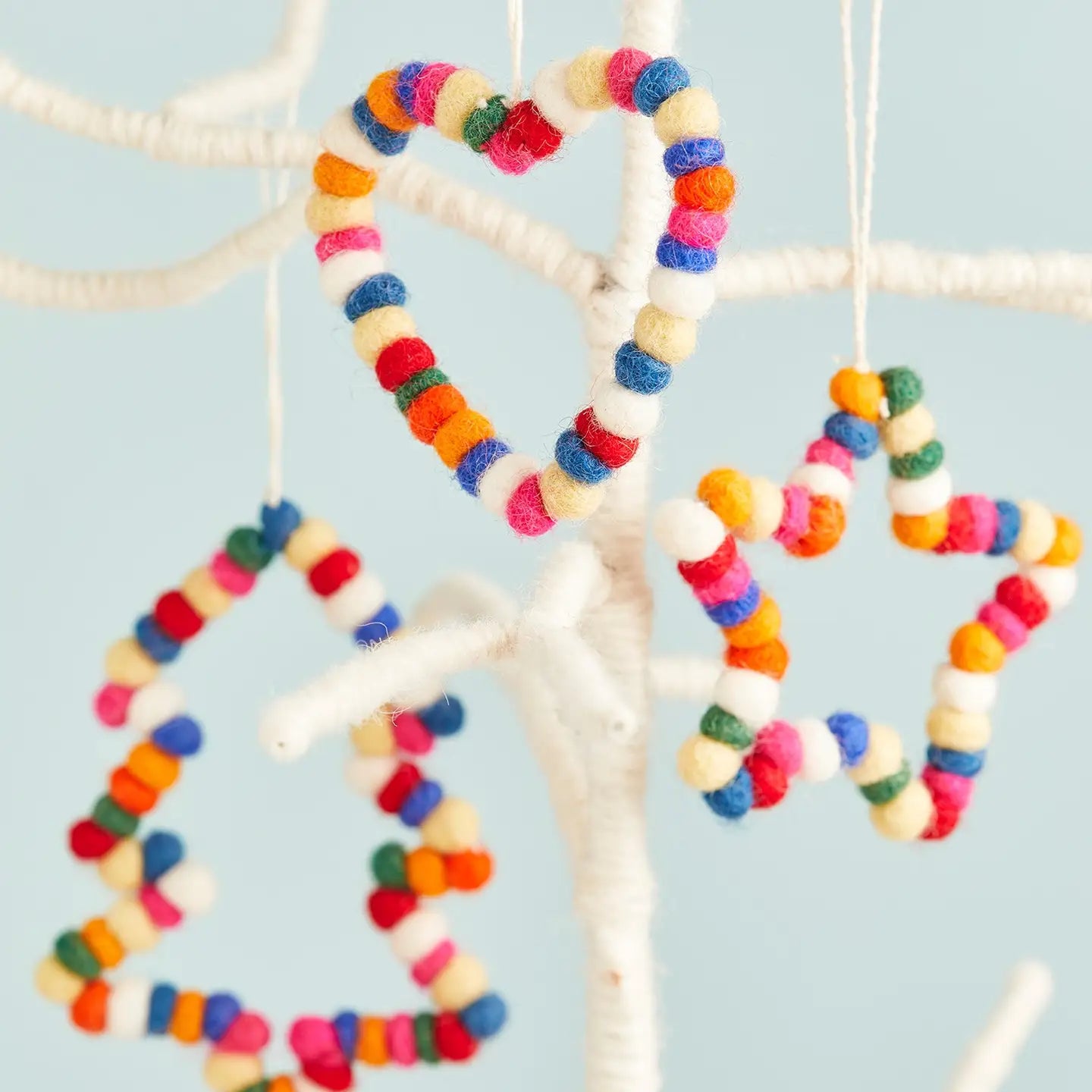 Mini Felt Ball Hanging decorations