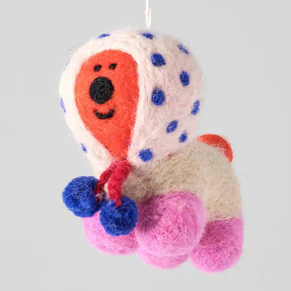 Handmade Pom Pom Pup Hanging Ornament-Top 30 Christmas-Little Fish Co.