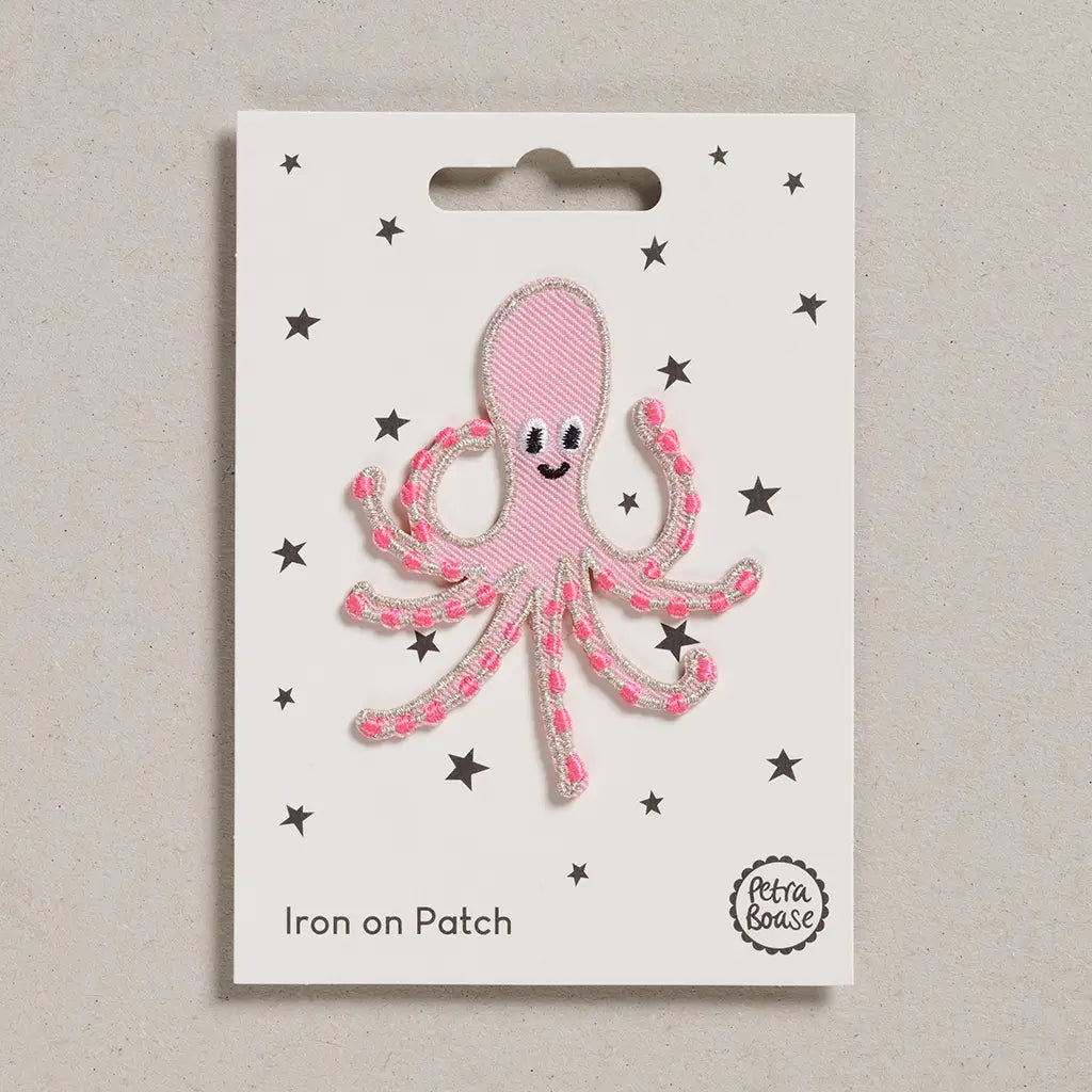 Iron on patch - Pink Octopus-Fun-Little Fish Co.