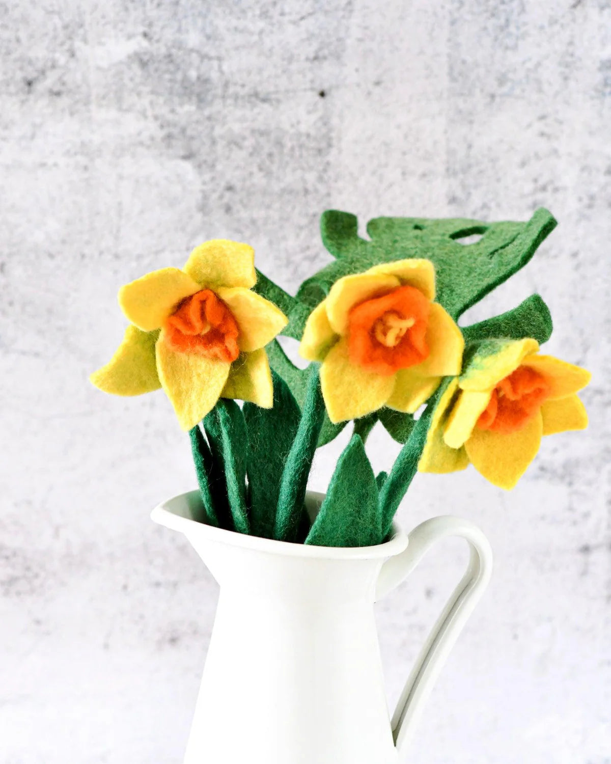 Felt Daffodils & Montsera Floral Bouquet-Fun-Little Fish Co.