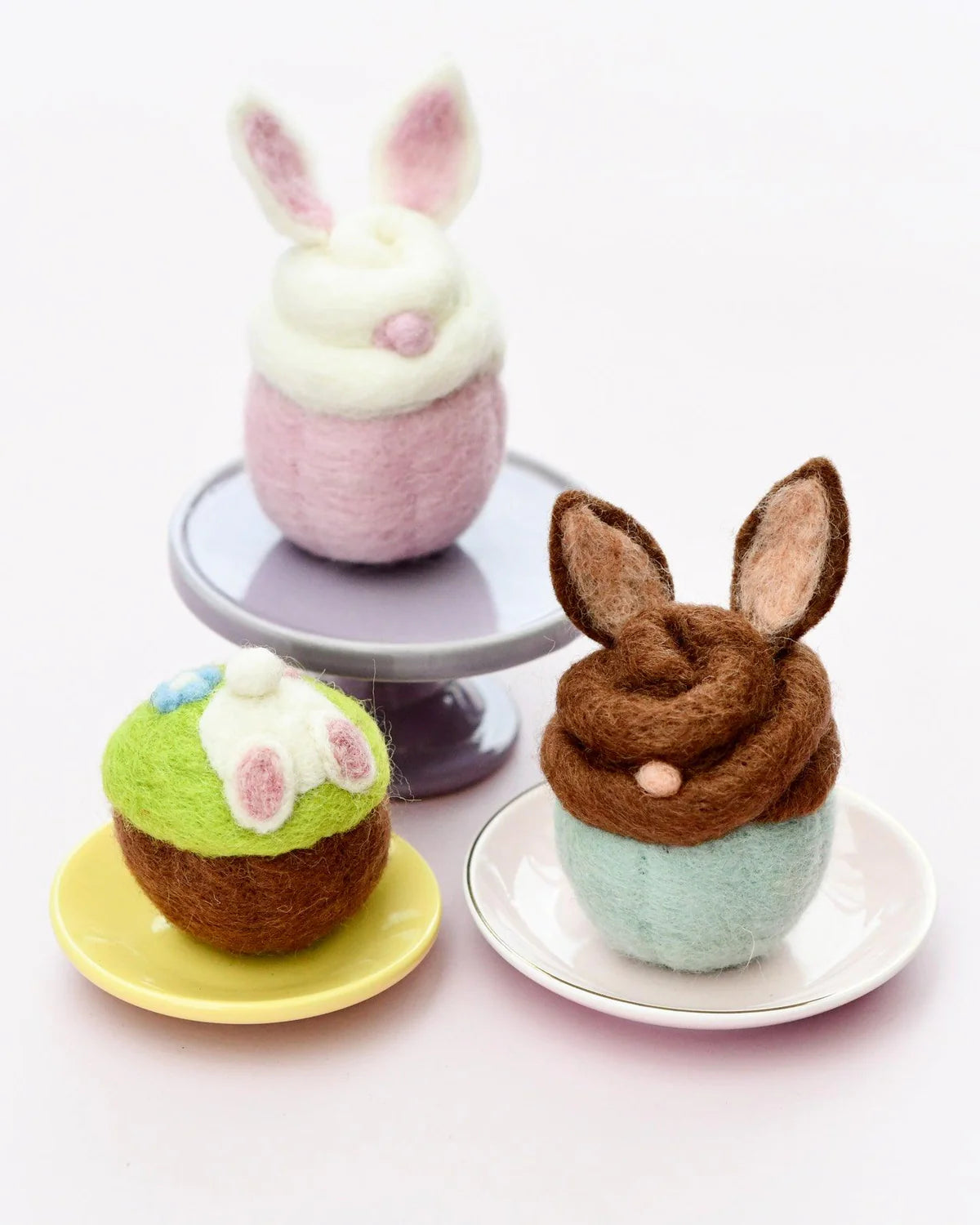 Felt Easter Bunny Cupcakes - Set of 3-Fun-Little Fish Co.