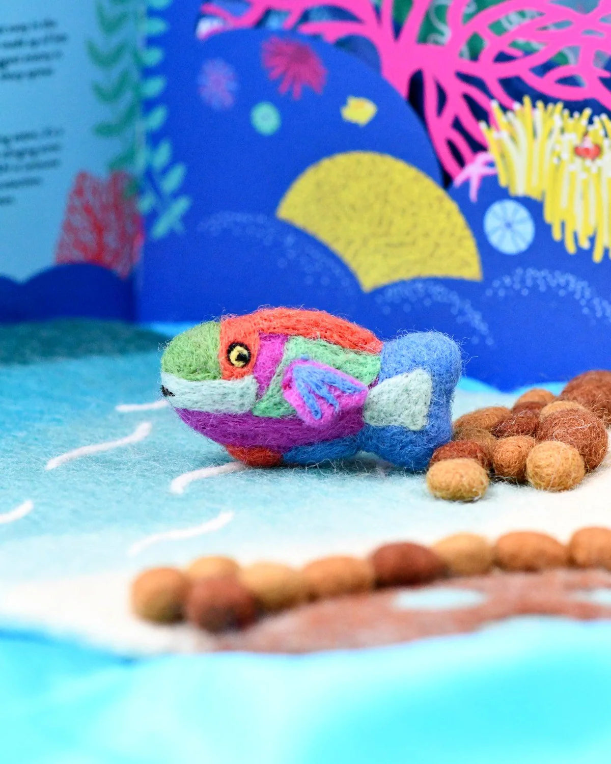 Felt Parrot Fish Toy (Coral Reef Fish)-Fun-Little Fish Co.