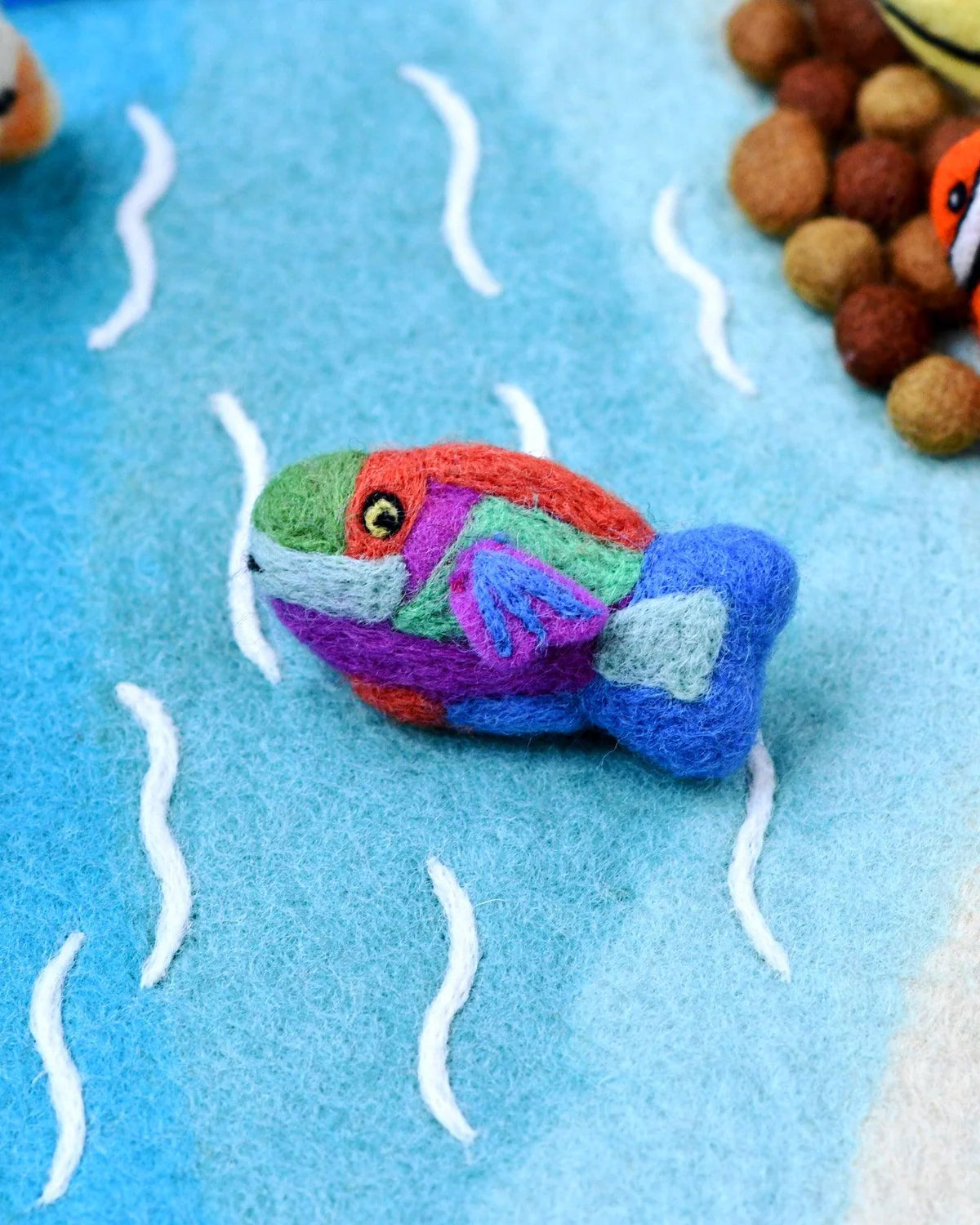 Felt Parrot Fish Toy (Coral Reef Fish)-Fun-Little Fish Co.