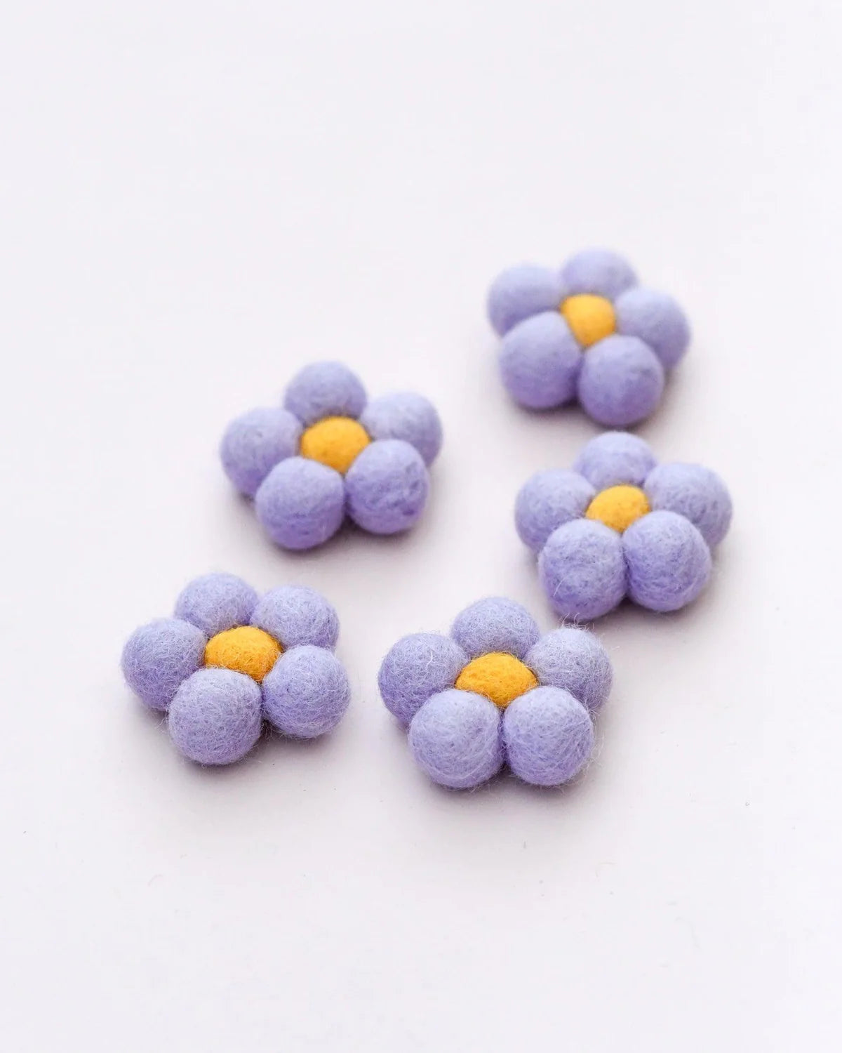 Felt Daisy Flowers -Various Set of 5-Little Fish Co.