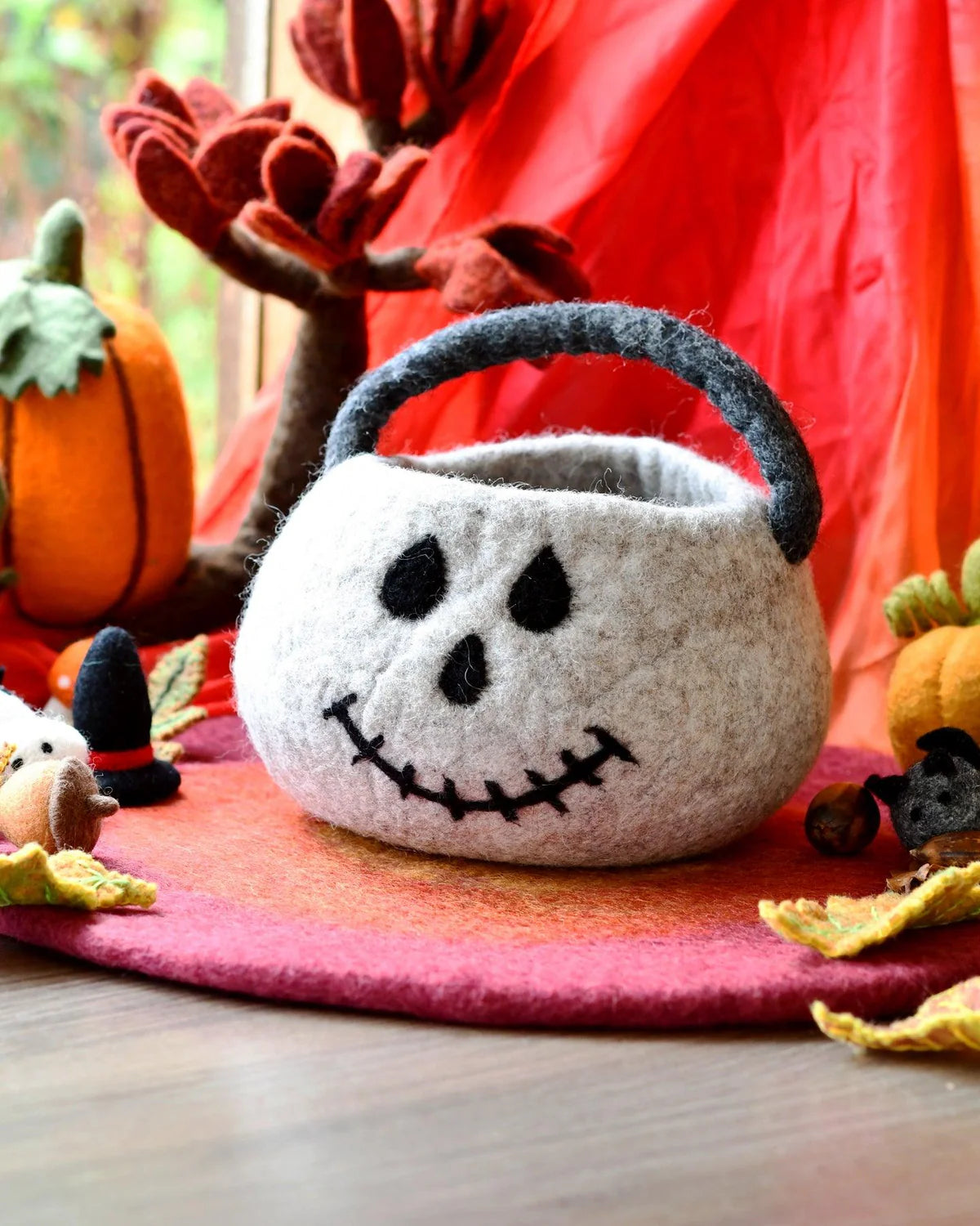 Felt Trick-or-treat Spooky Skull Bag-Fun-Little Fish Co.