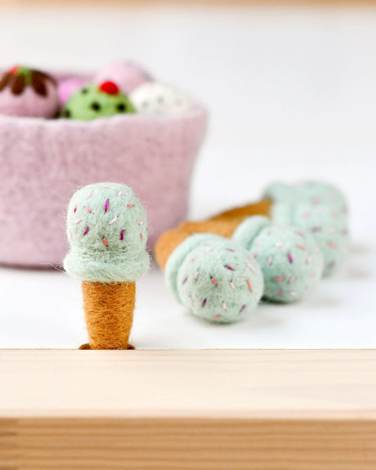 Mini Felt Ice Creams (set of 5) various colours-Fun-Little Fish Co.