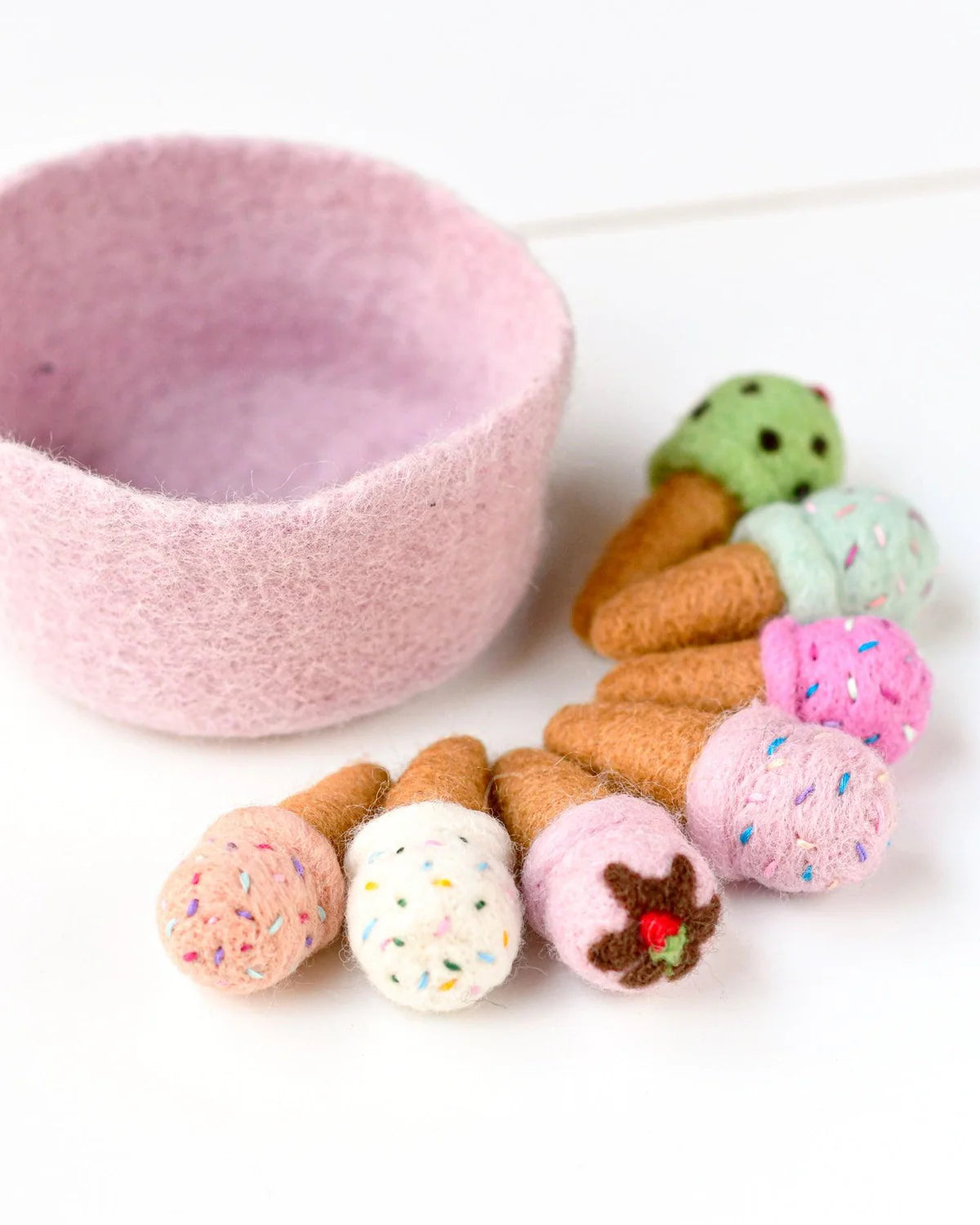 Mini Felt Ice Creams (set of 5) various colours-Fun-Little Fish Co.